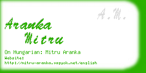 aranka mitru business card